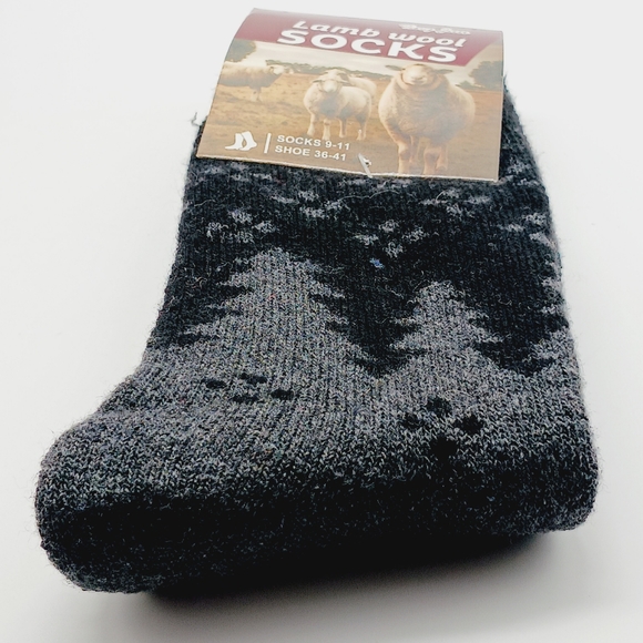 ⚫️  12 Lamb Wool Crew Socks/Thermal Warm Winter Boot Socks Size 9-11 Women - Picture 3 of 11